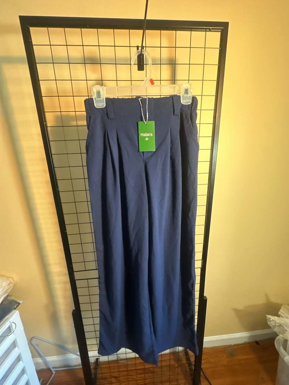 Halara Pleated Wide Leg Waffle Casual Pants